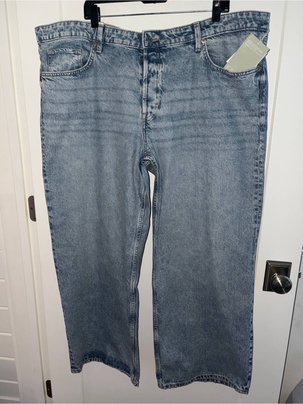 NWT H&M Baggy button fly wide leg jeans sz 20